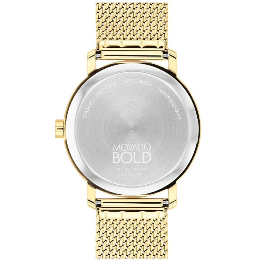 MOVADO BOLD 3601073 GOLD DIAL & STAINLESS STEEL BRACELET 40MM MENS WATCH